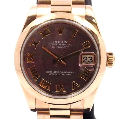 Wert 35000 € Rolex Datejust President Automatik Uhr 178245 Full Set 18 K Roségold – 92582