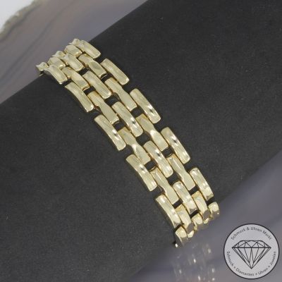 Wert 6590 € Backstein Armband (31,3 Gramm) in 585er 14 K Gelbgold - 92726