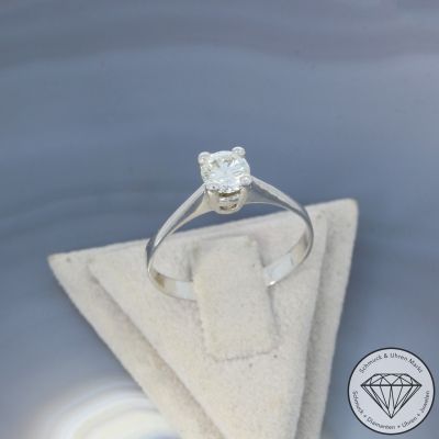 Sale! Wert 3900 € Solitär Brillant Ring (ca. 0,54 carat) in 585er 14 K Weißgold - 94325