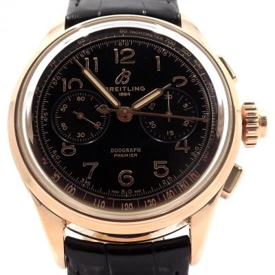Wert 20950 € Breitling Premier B15 Duograph Automatik Uhr RB1510 Full Set 18K Gold Leder - 94504