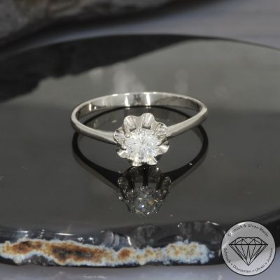 Sale! Wert 2750 € Solitär Brillant Ring (ca. 0,50 carat) in 585er 14 K Weißgold - 94507