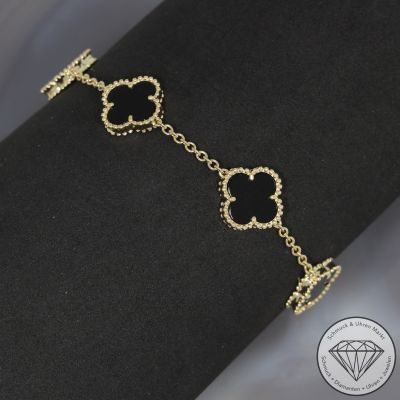Wert 3390 € Onyx Armband in 585er 14 K Gelbgold - H900