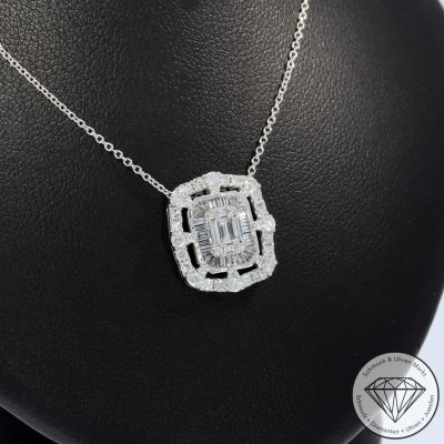 Wert 2970 € Brillant Diamant Collier in 750er 18 K Weißgold - H984