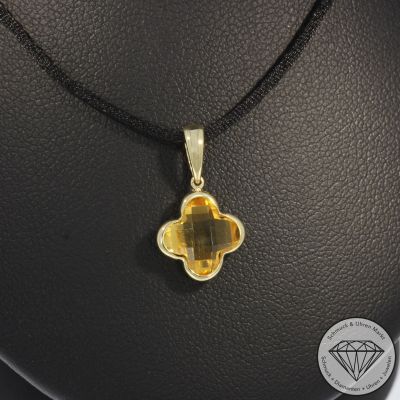Wert 450 € Citrin Anhänger (3,25 carat) in 585er 14 K Gelbgold - H781
