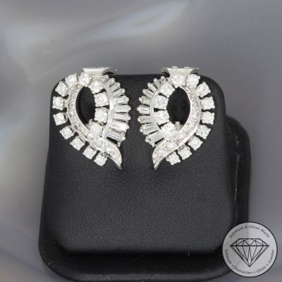 Sale! Wert 4990 € Brillant Diamant Ohrringe in 750er 18 K Weißgold - 96439