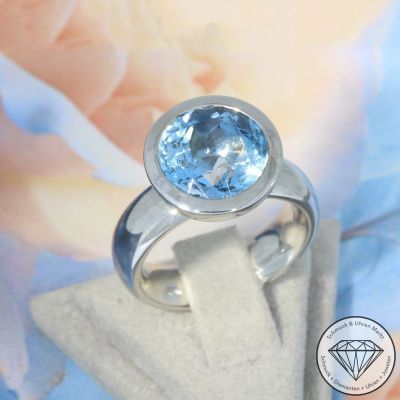 Sale! Wert 4990 € Aquamarin Ring in 750er 18 K Weißgold - 105605