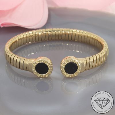 BVLGARI Tubogas Onyx Armreif in 750er 18 K Gelbgold - 98815
