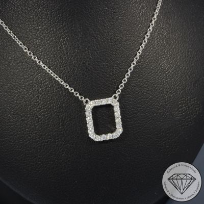 SALE ! Wert 1850 € Brillant Collier (0,19 carat) in 585er 14 K Weißgold - 99161