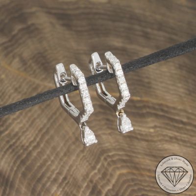 Wert 1350 € Brillant Ohrringe (0,30 carat) in 750er 18 K Weißgold - 99510