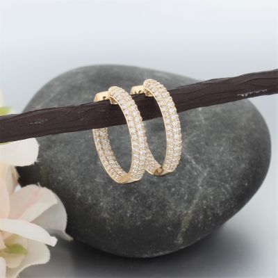 Wert 8690 € Brillant Creolen (2,00 carat) in 585er 14 K Gelbgold - H775