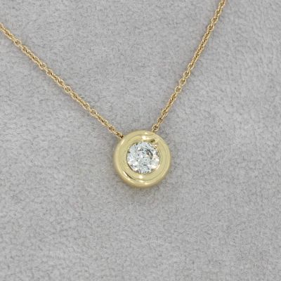 Wert 2500 € Solitär Brillant Anhänger mit Kette (0,30 carat) in 750er 18 K Gelbgold - H251