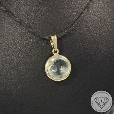 Wert 350 € Amethyst Anhänger in 585er 14 K Gelbgold - H1023