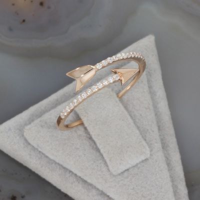 Sale! Wert 820 € Brillant Ring (0,13 carat) in 585er 14 K Roségold Gr. 55 - H1110