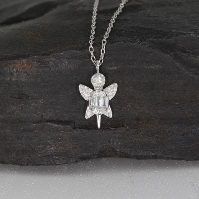 Sale! Wert 1090 € Brillant Diamant Collier Schildkröte in 750er 18 K Weißgold - H1530