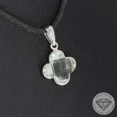 Wert 350 € Amethyst Anhänger (1,90 carat) in 585er 14 K Weißgold - H1624