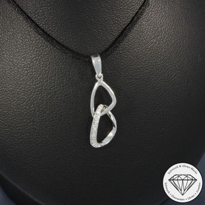 Wert 720 € Brillant Anhänger (0,03 carat) in 585er 14 K Weißgold - H1951