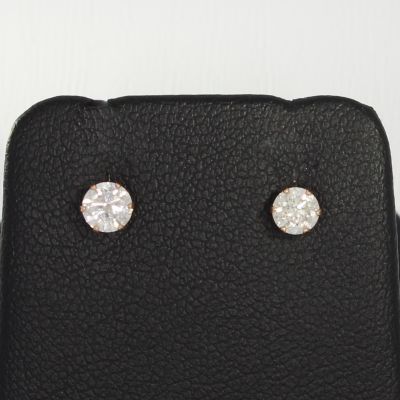 Wert 2980 € Solitär Brillant Ohrstecker Ohrringe (0,54 carat) in 750er 18 K Rosegold - H219
