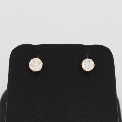 Wert 2980 € Solitär Brillant Ohrstecker Ohrringe (0,54 carat) in 750er 18 K Gelbgold - H220