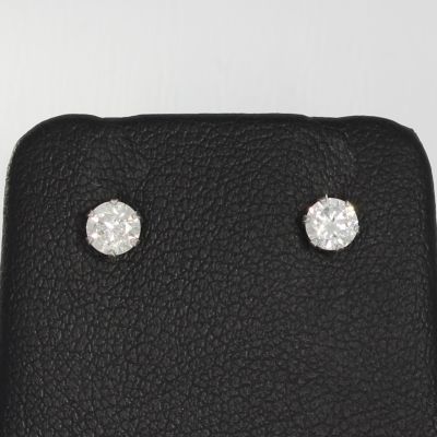 Wert 2980 € Solitär Brillant Ohrringe (0,56 carat) in 750er 18 K Weißgold - H221