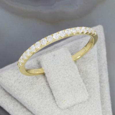 Wert 1290 € Brillant Halbmemory Ring (0,25 carat) in 750er 18 K Gelbgold Größe 56 - H269