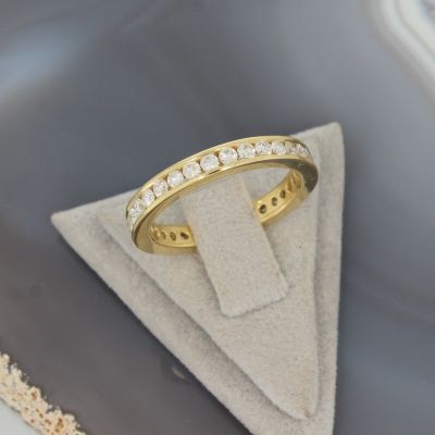 Wert 2590 € Brillant Memory Ring (1,05 carat) in 750er 18 K Gelbgold Größe 56 - H270