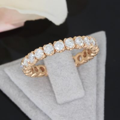 Wert 6500 € Brillant Memory Ring (2,05 carat) in 750er 18 Karat Rosegold Größe 53 - H636