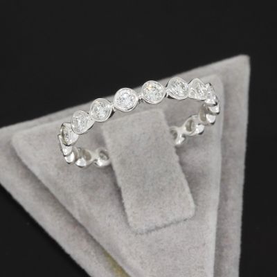 Wert 2590 € Brillant Memory Ring (0,66 carat) in 585er 14 K Weißgold Gr.53 - H624