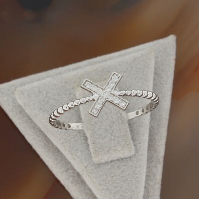 Wert 540 € Brillant Ring (0,08 carat) in 585er 14 K Weißgold Größe 56 - H807