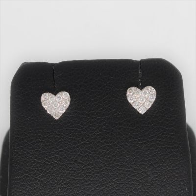 Wert 1150 € Brillant Herz Ohrringe (0,20 carat) in 750er 18 K Weißgold - H922